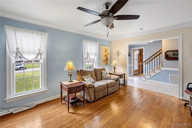 The formal living room could easily be used as a g