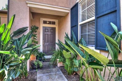 Entry with beautiful potted plants 