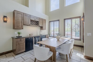 Dining area with built in serving area w