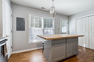 kitchen with entrance to the back patio