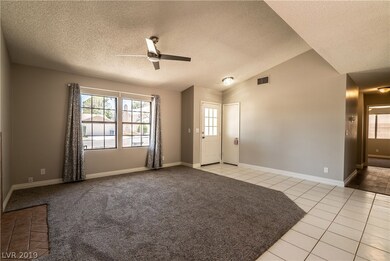 Great room with vaulted ceiling features new Agree