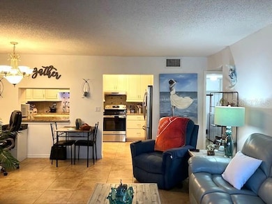 Looking to the kitchen