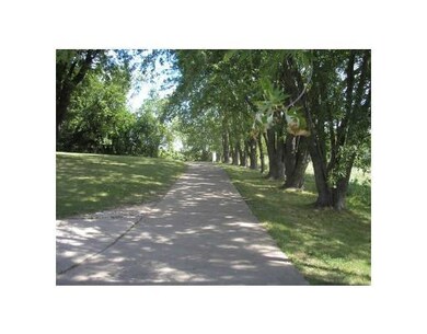 Parking Lot/Garage. Private drive lined with trees