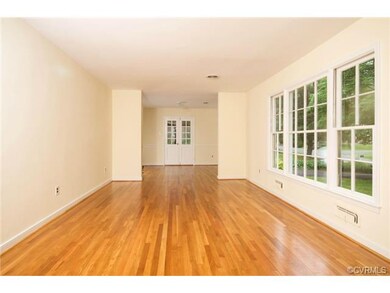 The living room is spacious and has great light.  