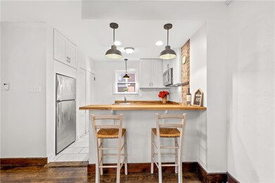 Enjoy quick meals at the breakfast bar, stylishly