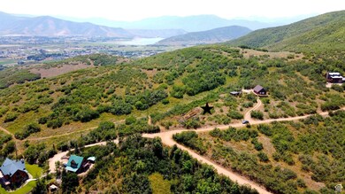 Drone / aerial view of a mountain backdrop