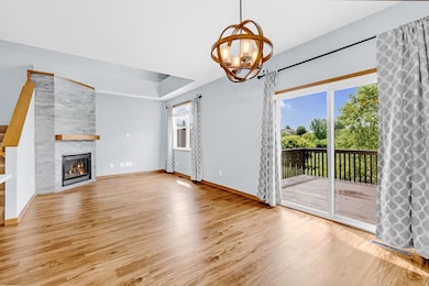 Gorgeous LVP floors with two story living room