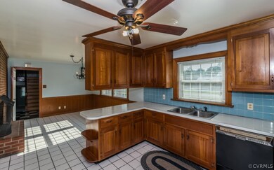 Eat-in Kitchen with Fireplace