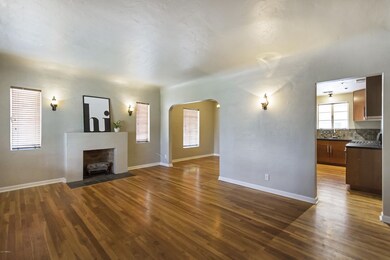 Living area with fireplace