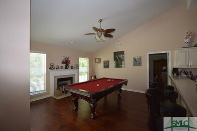 Living room flows over into this room which can be
