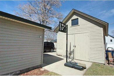 This large shed adds to the appeal of this older h