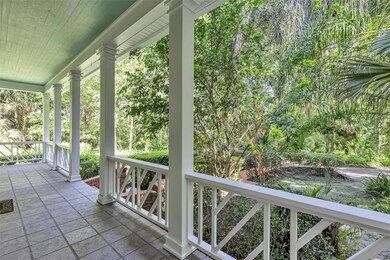 Front Sitting Porch with Haint Blue Ceiling