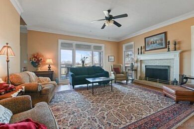 Great room with wood burning fireplace