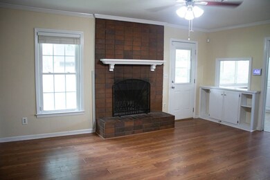 Wood burning fireplace