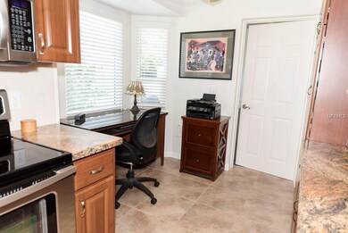 Desk in breakfast nook used as office but a nice t