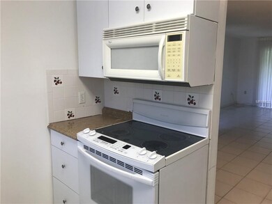 White appliances in the kitchen
