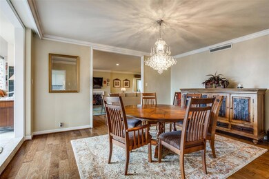 Dining room with great wall space for art or furni