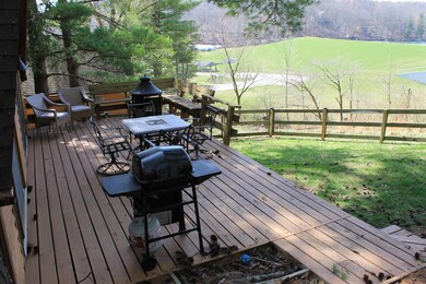 Back deck overlooks lake