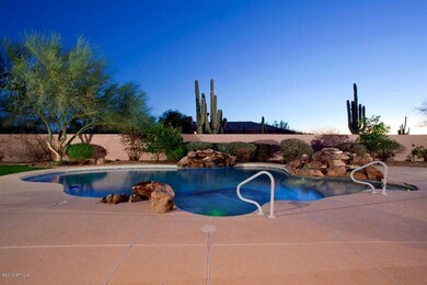 pool with saguaro
