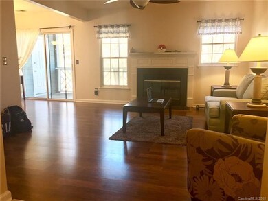 Living room with fireplace