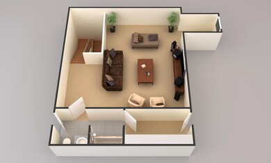 3D plan of the 2nd floor of your new home! Bonus room with 3rd full bath and walk in closet.