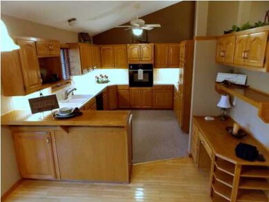 Lots of Cabinet Space Built in Desk..under counter