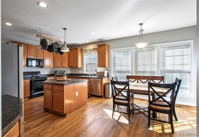 Open eat-in kitchen.