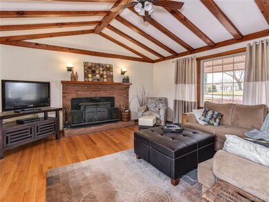 Vaulted with wood stove and lots of light