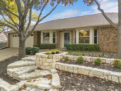 Extensive stone details, landscaping and mature trees.  Quaint, winding stone stairs take quests to the front door.
