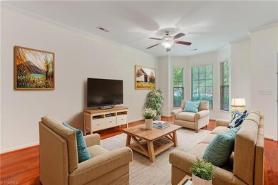 Virtually staged great room!