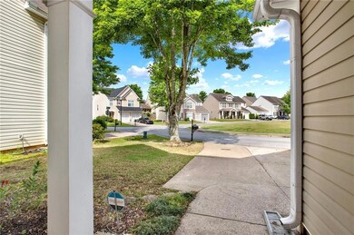 View from front door looking at front yard