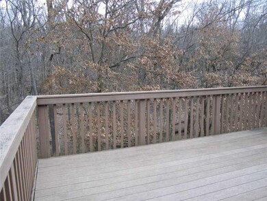 Patio/Deck. Private backyard backs to woods. Upper