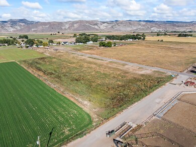 Overview of rural landscape featuring mountains