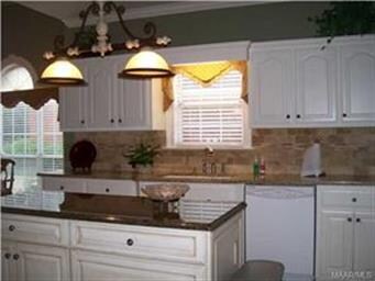 Great counter space. Note the wonderful granite countertops,