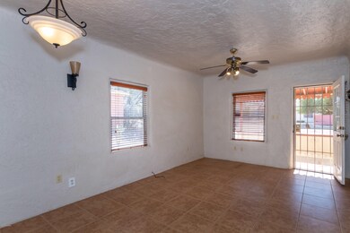 living room with view of front entry