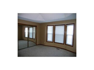 Spacious master bedroom with bow bay and double ma