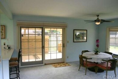 Looking out thru the slider to the private patio a