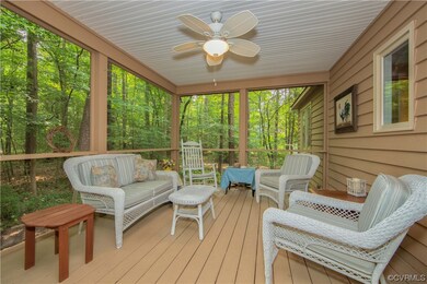 Spacious screened porch with access from living ro
