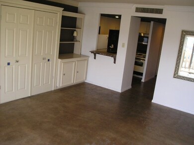Kitchen pass through into living area