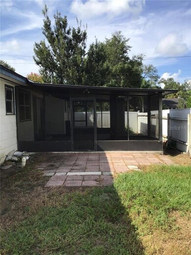 View of back patio from backyard