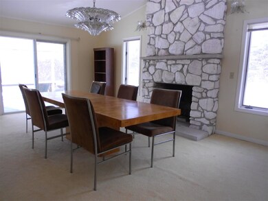 dining room with fireplace