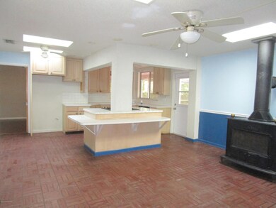 kitchen and dining area with stove