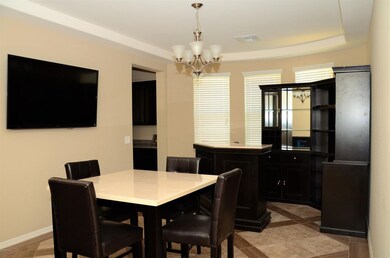 Formal dining & coffered ceilings