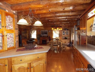 View from kitchen into dining
