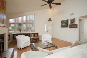 living room from dining area