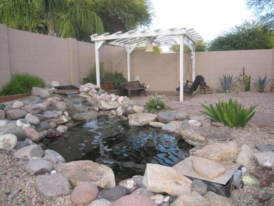 Arbor & Pond with Waterfall