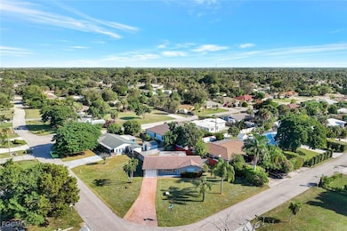 Aerial view of residential area
