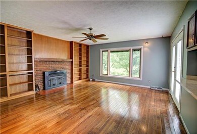 Adjacent to the dining room is the family room.