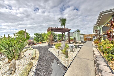 View of yard with a pergola