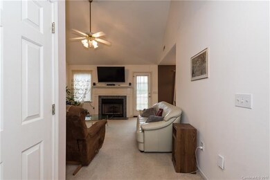 Open Great Room with vaulted ceilings.